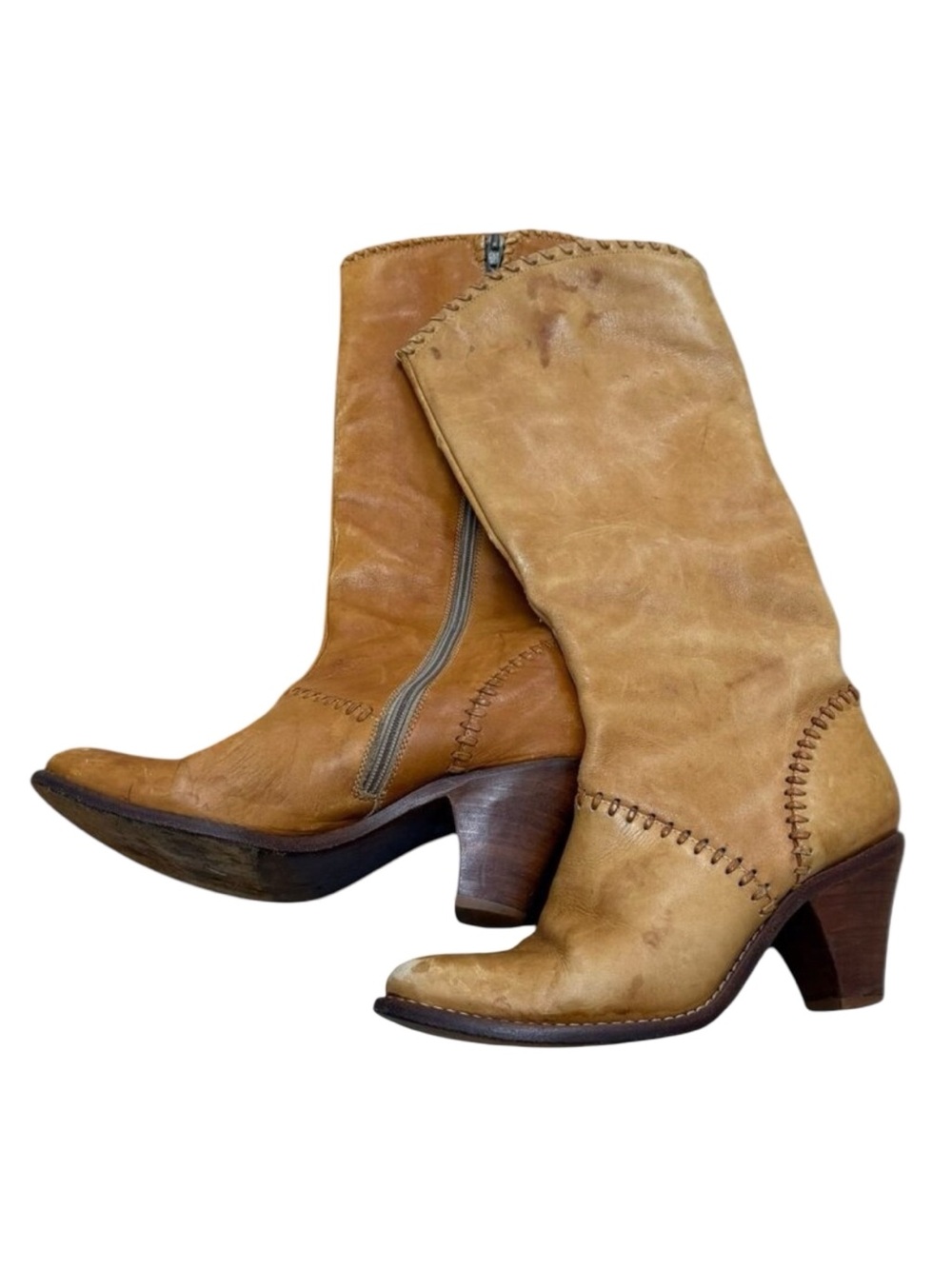 Women’s Vintage 1st Edition Classics Tan Leather Boots 1970s Size 6B